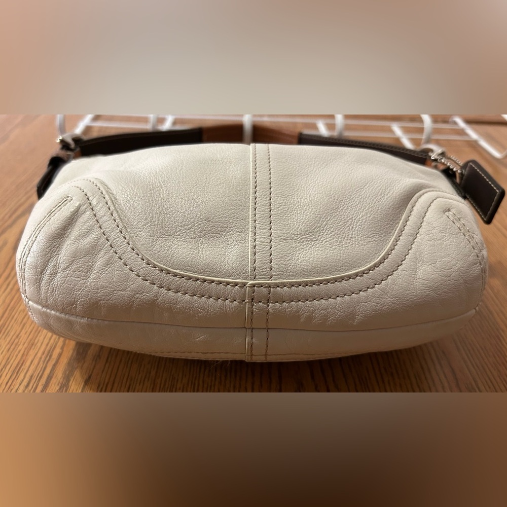 Coach Mini Ivory Soho Leather Shoulder Bag - Picture 5 of 11